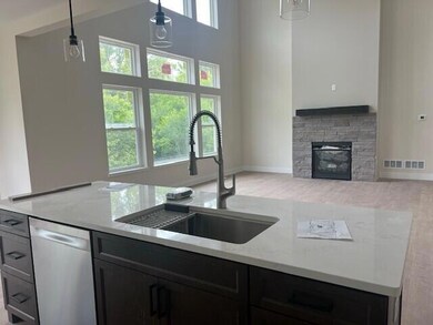 TC spec Island and fireplace