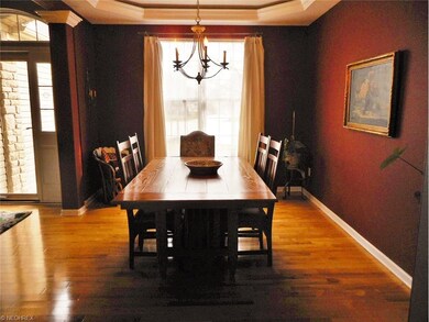 The dining room also has hickory floors , along w 