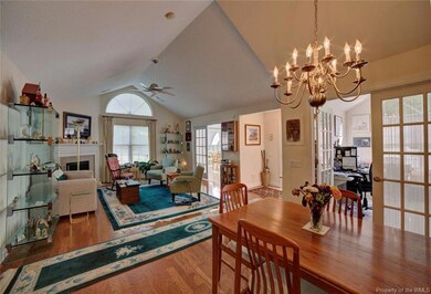 Family room and dining area.
