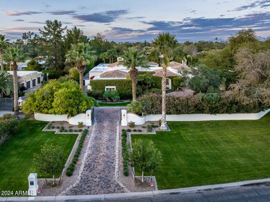 Long brick driveway