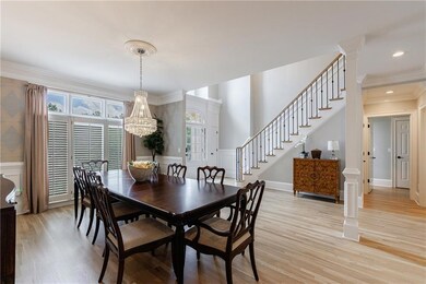 Dining Room with Crystal Chandelier