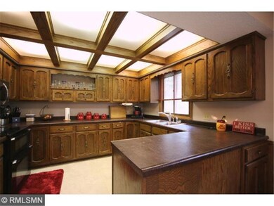 Great cabinet and counter space in kitchen.