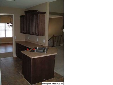 Kitchen has tile floors