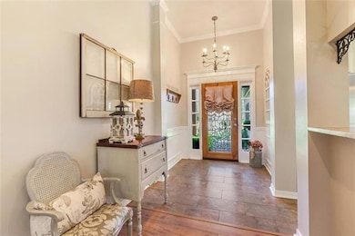 Foyer has a warm welcoming entrance.