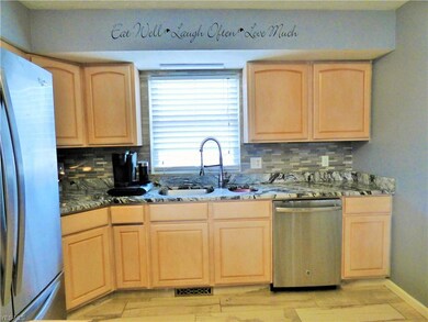 Abundant counter-top space, with two convenient de