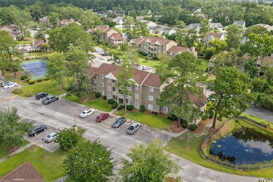 Aerial view of a large body of water