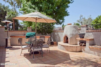 Large Walled and Tiled Patio