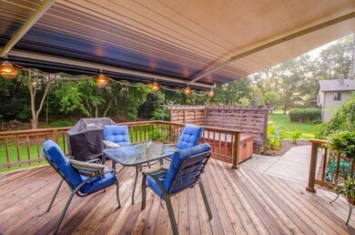 The roomy deck opens up additional entertaining sp