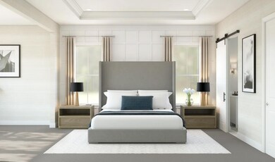 Primary suite with ceiling moulding