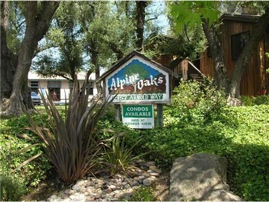 Entrance to Alpine Oaks condominiums