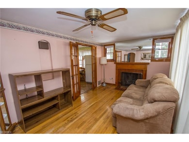 Living room with fireplace