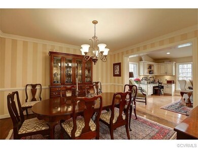 Dining room off the foyer with casement open to th