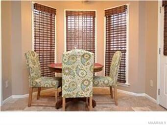 Bay window in breakfast room.