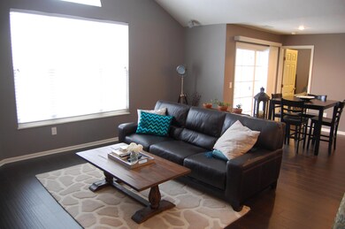 Great room open to kitchen