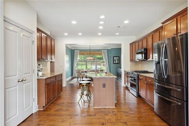 Kitchen opens to the living room