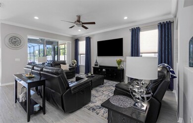 Family room looking out to the pool