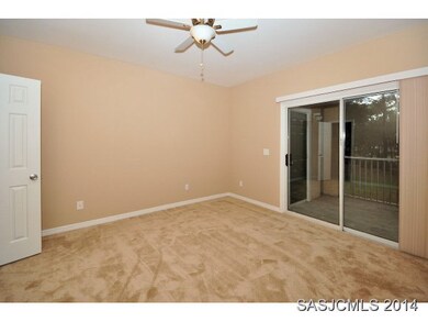 Master bedroom opens to porch