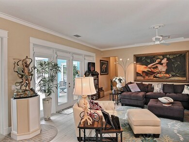 12 French Doors allow Abundant Natural Lighting