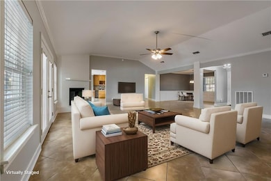 Virtually Staged Family Room 3, Fireplace Sealed O