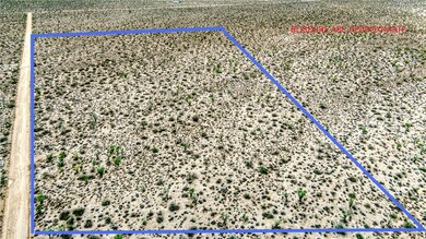 Overview of rural landscape with a desert landscape and property boundaries highlighted
