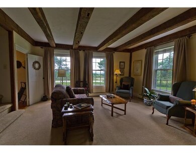 Living Room. Beamed ceilings and...