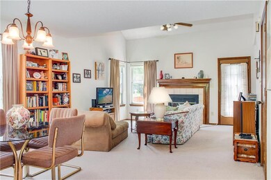Combination Dining and Living Room with abundant n