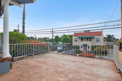 This patio is in the front of the home right outside the front door