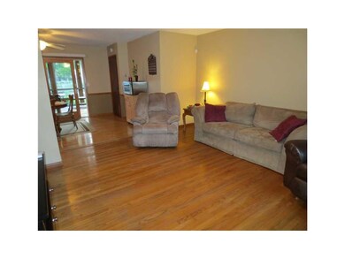 Living Room. Open living room with beautiful hardw