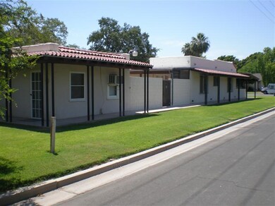 Guest house at left