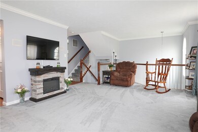 Large open room that overlooks the two-story entry