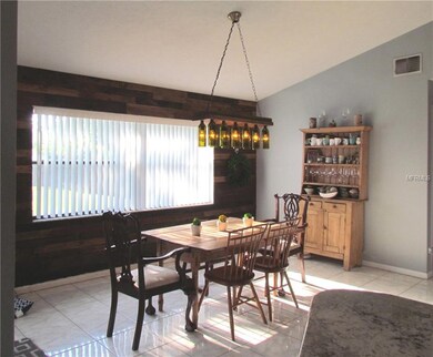 Casual or formal dining with a view of the large, 