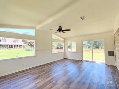 Great room to side yard