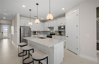 Interior photos are of a staged model home. Illust