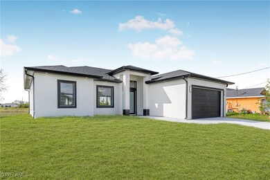 Prairie-style house with a front yard, concrete dr