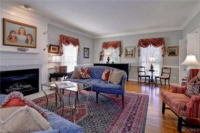 The family room features hardwood floors.