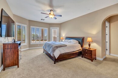 Master bedroom with bay window