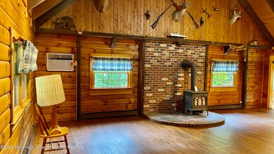 wood burning stove in Great room