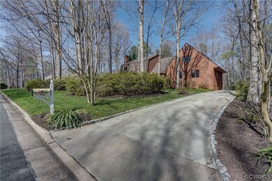 Long concrete lined drive