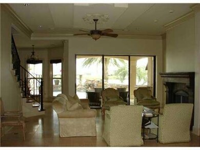 Living Room. Living room with a wall of windows ov