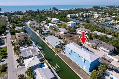 Aerial View with Canal View looking out to Gulf of Mexico