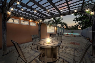 Firepit under pergola