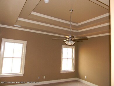 vaulted ceiling in Master