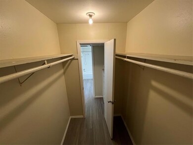Spacious closet featuring dark wood finished floo