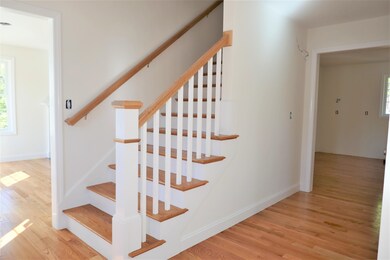 Oak stair treads and Oak accented newel post and r
