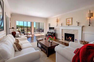Living room with fireplace