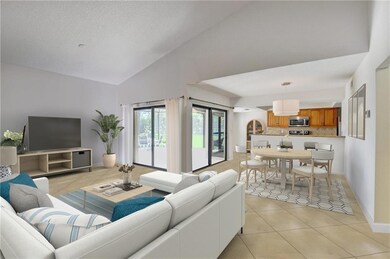 Virtually staged living room.