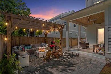 Outdoor Entertainment Space at Dusk