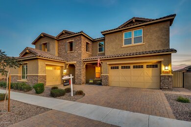 Front View with 4 Car Tandem Garage
