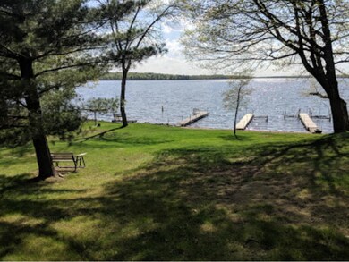 View toward the lake when standing near the cabin.