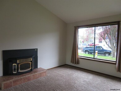 Large window & cathedral ceiling